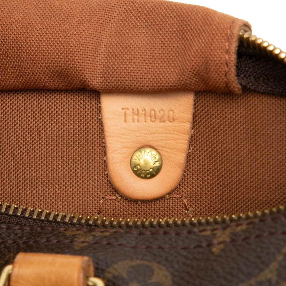 LOUIS VUITTON Brown Monogram Leather Speedy 30 Boston Bag - Picture 5 of 6